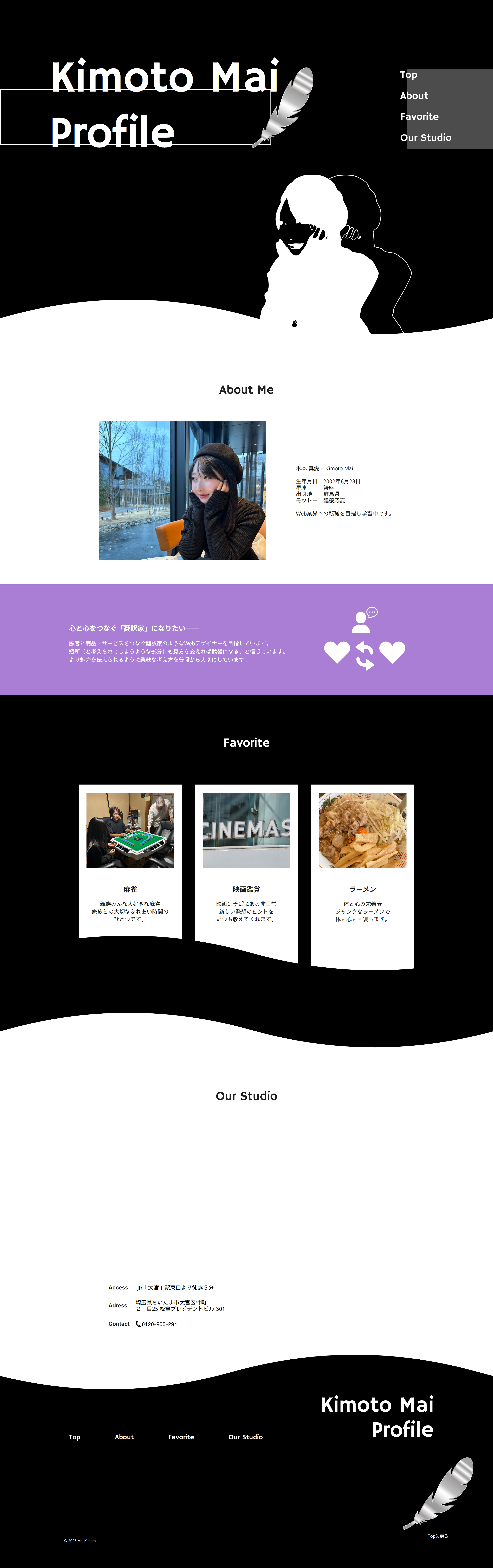 プロフィールサイト全体図